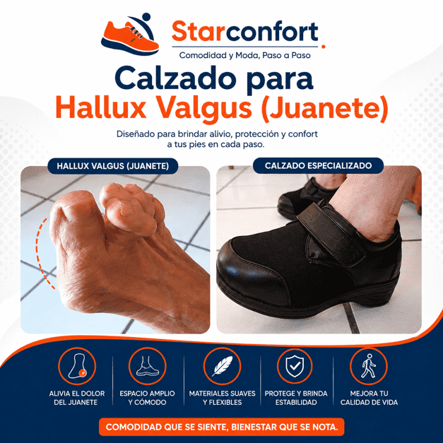 CALZADO PARA HALLUX VALGUS