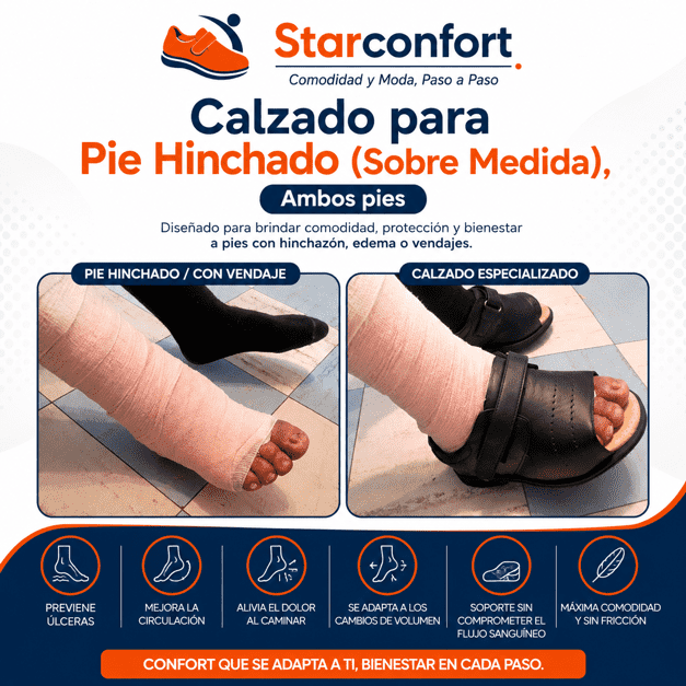 CALZADO PARA PIE HINCHADO
