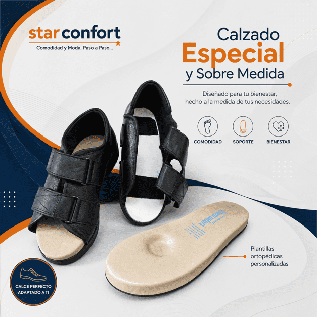 CALZADO PARA PIE DIABETICO EN MEDIDAS ESPECIALES
